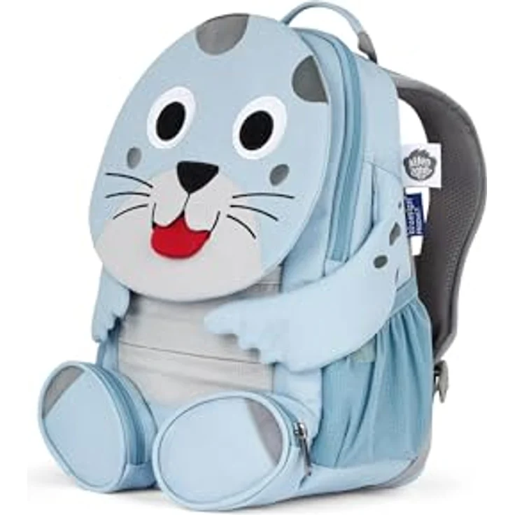 Affenzahn Kindergartenrucksack, Rucksack mit reflektierenden Details und verstellbarem Brustgurt, Blau – Bild 2