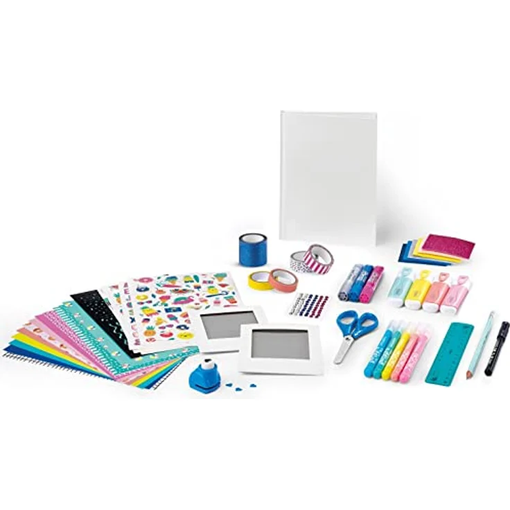 Maped CREATIV Scrapbooking-Set, Komplett-Set mit Notizbuch, 2 Fotorahmen, über 50 Zubehörteilen, bunt – Bild 4