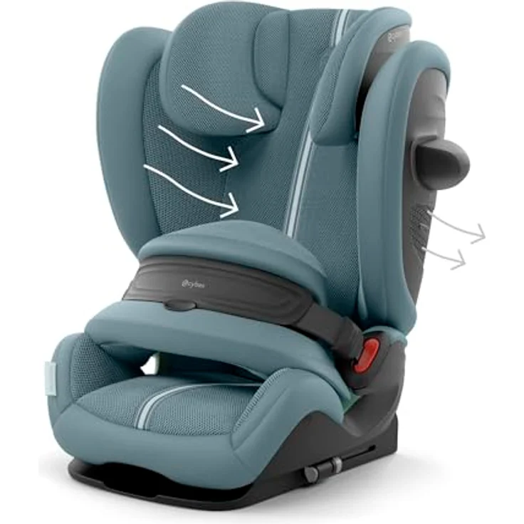 Cybex Pallas G3 Plus, 2-in-1 Kindersitz (15 Monate - 12 Jahre) mit 25% weniger Nackenverletzungen, Stormy Blue – Bild 9