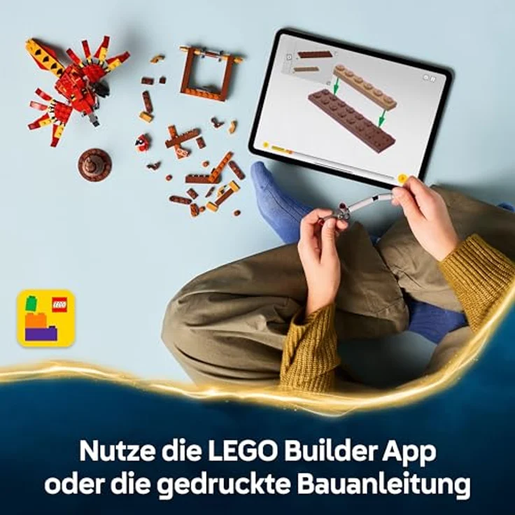 LEGO Harry Potter 76448, Fawkes - Dumbledores Phönix, 299 Teile, bewegliche Figur, Zubehör und Mini-Figur von Baby Fawkes, ab 8 Jahre – Bild 6