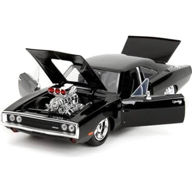 Jada Toys Fast & Furious Dodge Charger mit Toreto-Figur, 1:24 Metallauto, Freilauf, 19 cm, Metallfigur – Bild 5