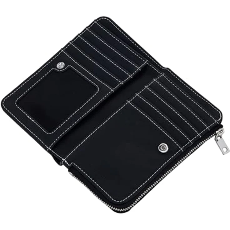 Desigual Seshat Emma 2.0 Wallet, Kinderportemonnaie in Schwarz/Weiß mit 7 Kreditkartenfächern und Münzfach – Bild 2