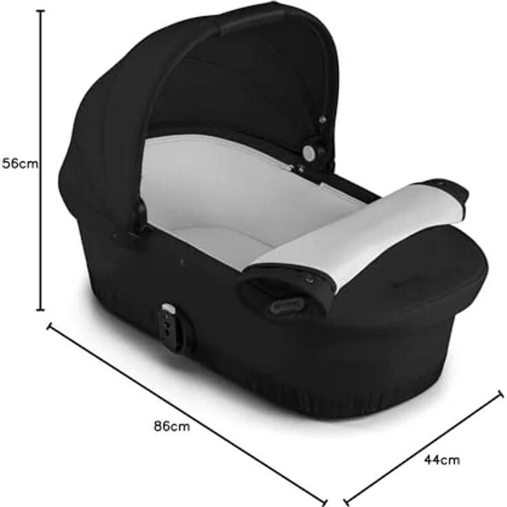 Cybex 2023 Kinderwagenaufsatz GAZELLE S Cot Moon Black (Cybex Platinum) – Bild 7