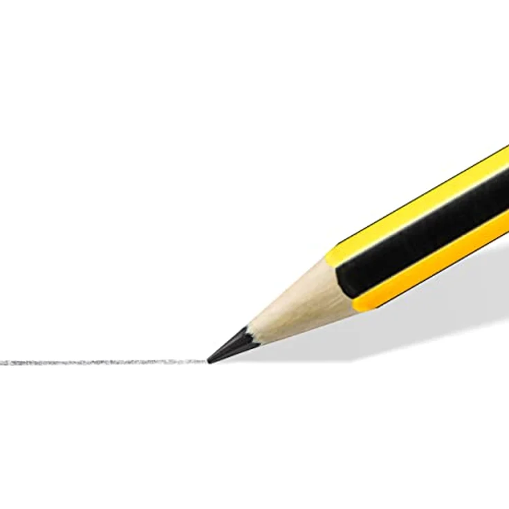 STAEDTLER Bleistift Noris 120, Upcycled Wood, Rutschfeste Soft-Oberfläche, Made in Germany, 100 Stück im Stiftspender, HB, 120HBCA1 P – Bild 4