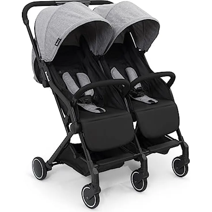 Baninni Buggy Doppel Esche, Grau - Baninni Kinderwagen für Doppel-Buggy
