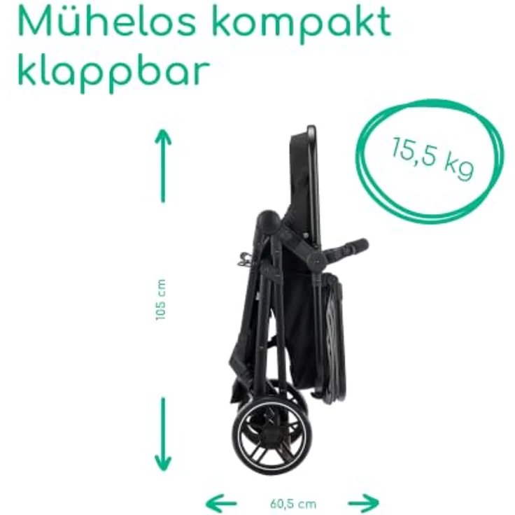 Bebeconfort Haze Trio Lux, 3-in-1 Kinderwagen Set mit i-Size Kindersitz, 2-in-1 Sitzeinheit, kompakt klappbar, Tinted Grey – Bild 3