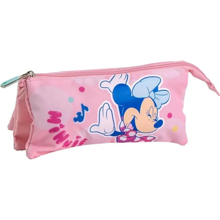 Cerda Federmäppchen Disney Minnie, Iridescent Schuletui für Schule und Freizeit, platzsparend und strapazierfähig
