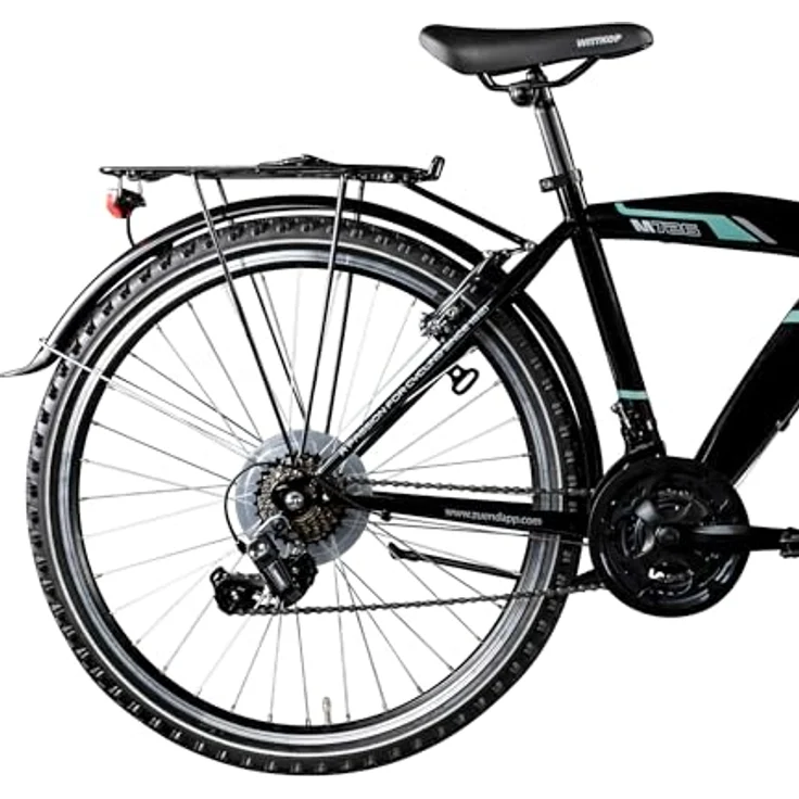 ZÜNDAPP M726 Mountainbike 26 Zoll Fahrrad 160-175 cm MTB Hardtail Jugendfahrrad 21 Gang Shimano (schwarz, 43 cm) – Bild 3