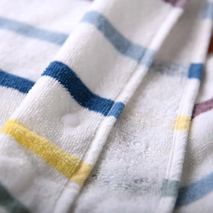 TOM TAILOR Junior Poncho COLORED STRIPES, 60x120 cm, 100% Baumwolle/Frottier, Bunt (Multi Color), ideal für Sport und Freizeit, mit Bauchtasche – Bild 5