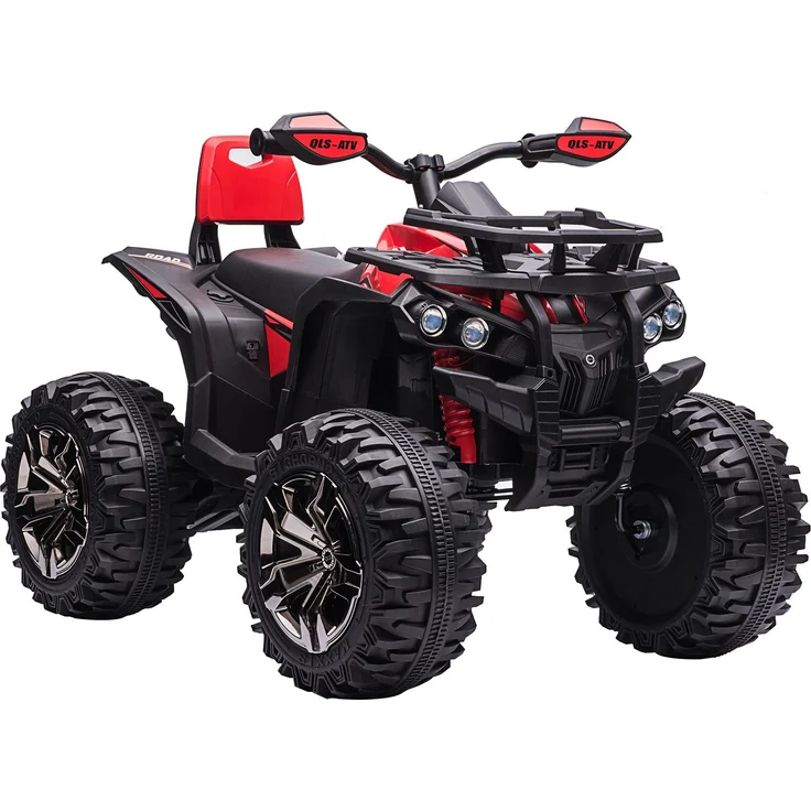 HOMCOM Elektro-Kinderquad, Kinder Elektrofahrzeug mit MP3 und USB, Belastbarkeit 30 kg, Rot – Bild 1