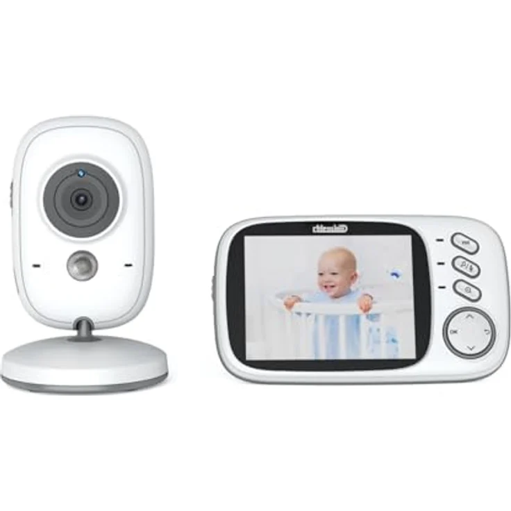 Chipolino Babyphone Polaris+ 3,2' IPS LCD Kamera, Temperatursensor, Alarm, weiß – Bild 2