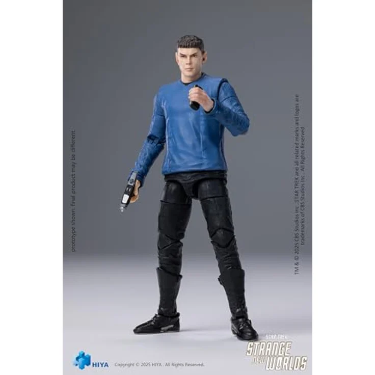 Hiya Toys Star Trek Strange New Worlds Exquisite Mini Series Actionfigur 1/18 Spock, 11 cm, detailreiche Figur mit Zubehör in Fensterbox – Bild 9
