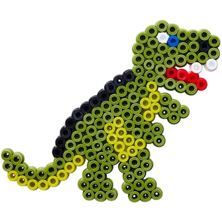 Hama Bügelperlen Hama Blister Dinosaurier, Midi-Bügelperlen Set mit 450 Perlen, 1 Dino Stiftplatte und Bügelpapier, Ø 5 mm, für Kinder ab 5 Jahren – Bild 3