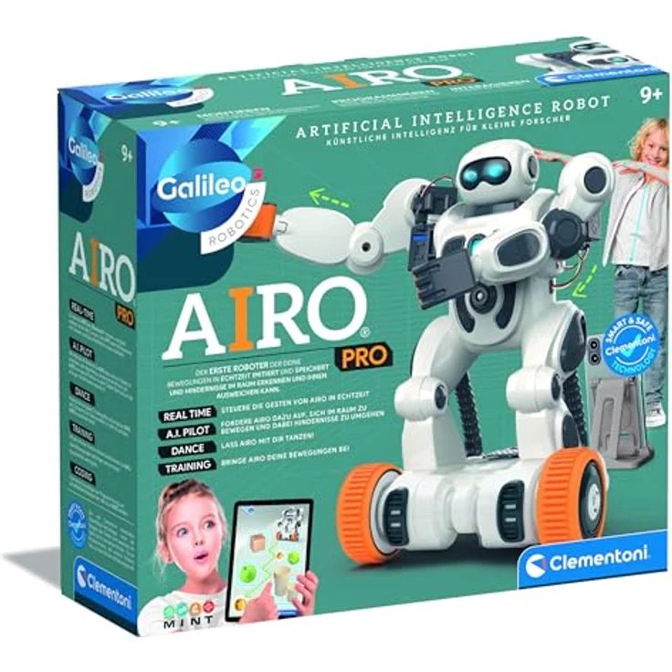 Clementoni Galileo Robotics - AIRO® Artificial Intelligence Roboter - 2.0, interaktives Lernspielzeug für Kinder, nicht geeignet für unter 3 Jahre – Bild 1