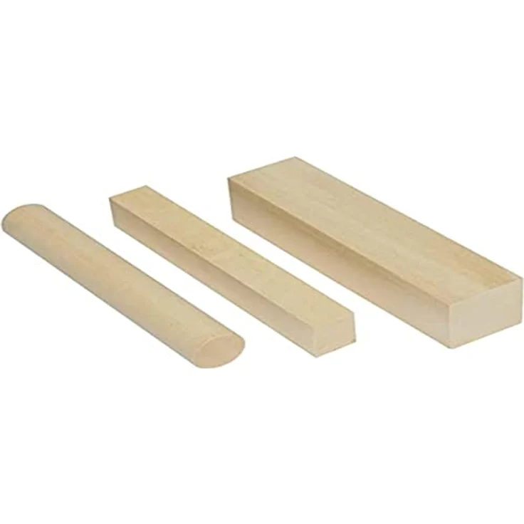 Corvus 600566 Kid at Work - Holz Schnitzholz Rund 2,5x15 cm kl.eckig 2,5x2x15 cm gr.3,5x3,5x15 cm – Bild 2
