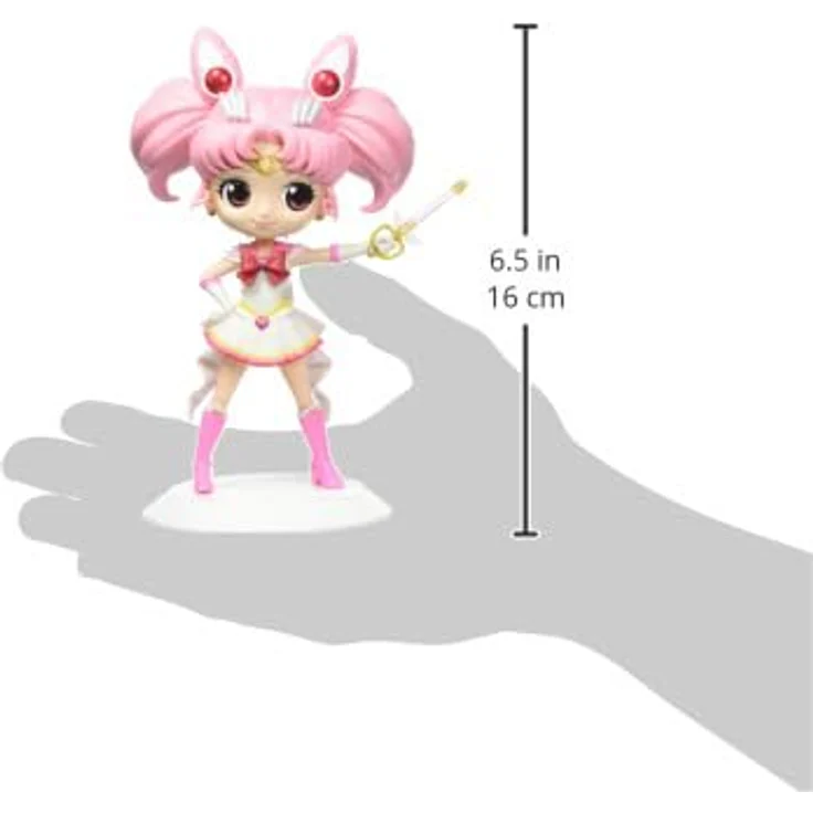 Banpresto Sailor Moon Q Posket Super Sailor Chibi Moon Kaleidoscope, ca. 14 cm große Sammelfigur aus "Sailor Moon Eternal The Movie", in Geschenkbox – Bild 3