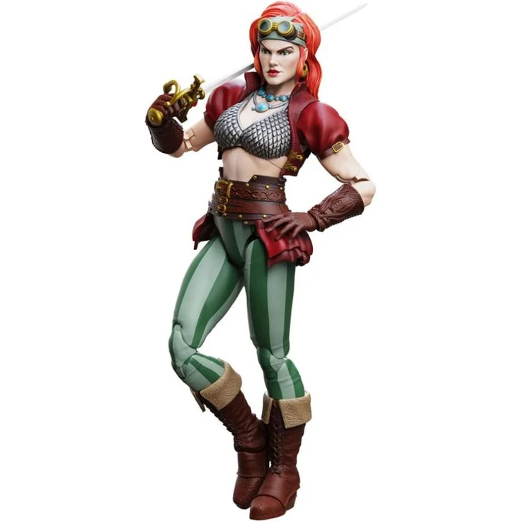 Boss Fight Studio Epic H.A.C.K.S. Actionfigur 1/12 Red Sonja Steampunk, detailreiche Sammelfigur mit Zubehör und Blisterverpackung