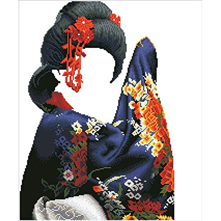 DIAMOND DOTZ DD10-043 Kyoto Beauty, Diamond Painting Malset, ca. 50 x 60 cm, funkelnde Kunstwerke für Kinder und Erwachsene, Komplettset mit Bild und Diamanten – Bild 2