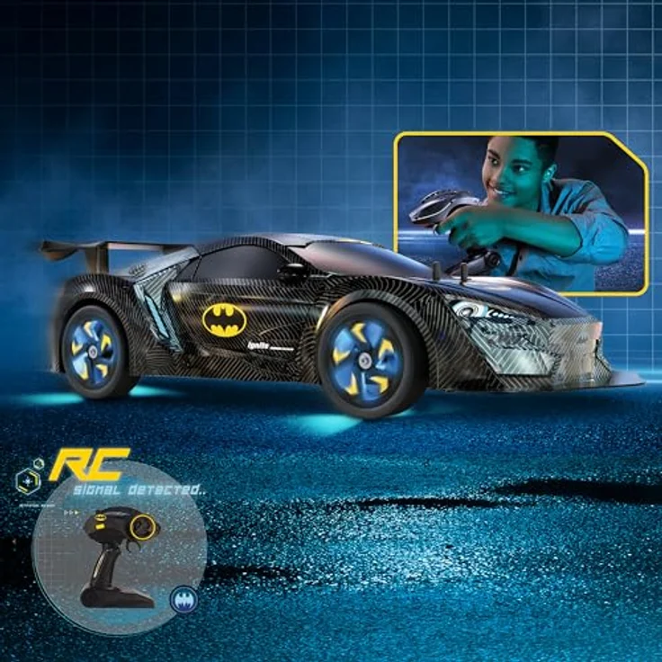 No Name BATMAN BLADEZ RC Auto, 1:10 Maßstab, bis zu 25 km/h, LED-Räder, echte Gummireifen, 48 cm – Bild 3