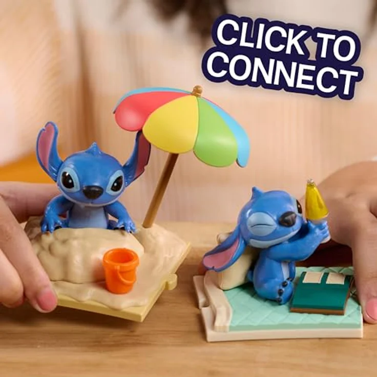 Just Play Stitch LA Movie Time Collectible Figs, Deluxe Disney Sammelfigur mit Zubehör, 7,7 cm groß, verschiedene Szenen nach Lilo & Stitch Live-Action-Film – Bild 5