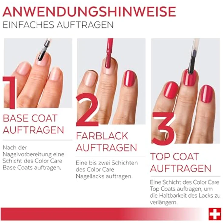Poderm Vernis Color Care 797 Rouge Rose, Wirkstoffhaltiger Nagellack mit Teebaumöl zur Nagelpflege, 8 ml – Bild 6