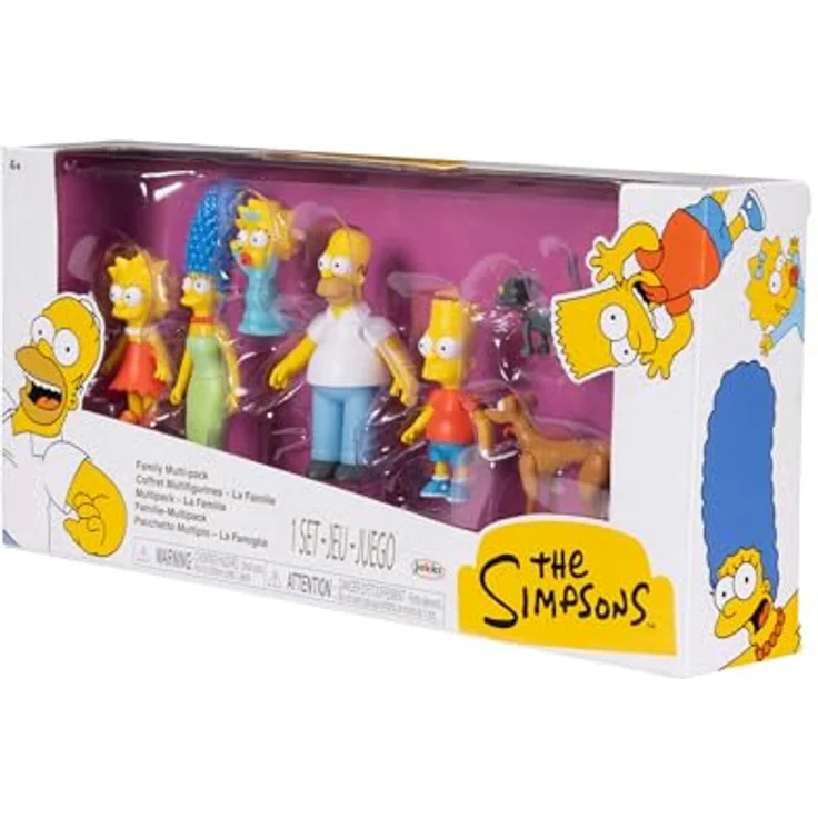 Jakks Pacific Simpsons Minifiguren 7er-Pack, 6 cm große Actionfiguren mit Homer, Marge, Bart, Lisa, Maggie, Hund und Katze – Bild 9