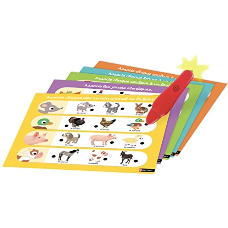NATHAN Spiel Baby Electro - Mein Bilderbuch - Elektronisches Frage- und Antwortspiel für Kinder ab 2 Jahren, inkl. 2 LR41-Batterien – Bild 2