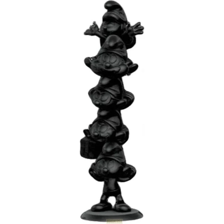 Plastoy Die Schlümpfe Resin Statue Schlumpfsäule Black Edition, 50 cm, detailreiche Sammleredition – Bild 1