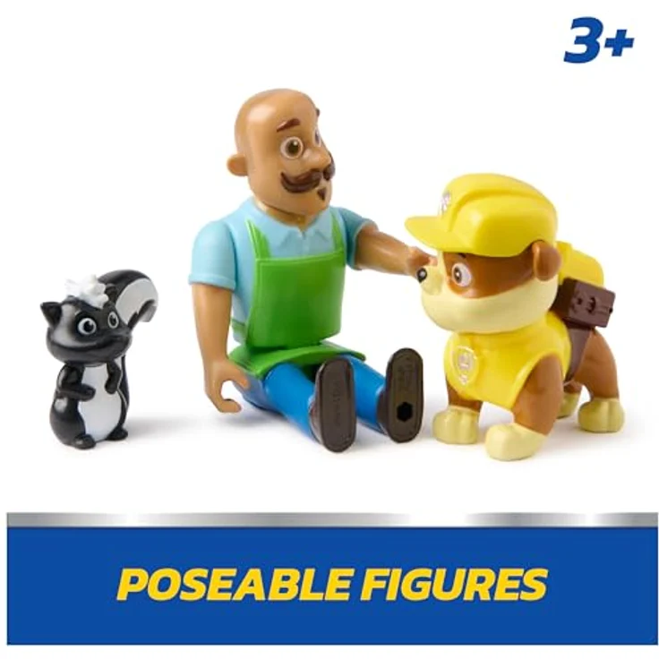 PAW PATROL Figurenpaket Rubble & Mr. Porter, Sammelfiguren mit beweglichen Gliedmaßen, für Kinder ab 3 Jahren, 3 Figuren – Bild 3