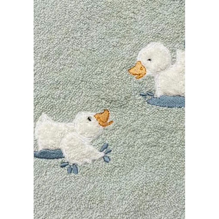 Kapuzen Badetuch aus uni Frottee 80 x 80 cm mit Applikation Ente Edda Lou, – Bild 5