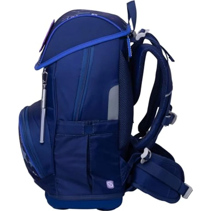 Schneiders Ergoplus 2in1 Schulranzen Set, 7-teilig, 22L, ergonomisch, reflektierend, Shooting Star blau – Bild 3