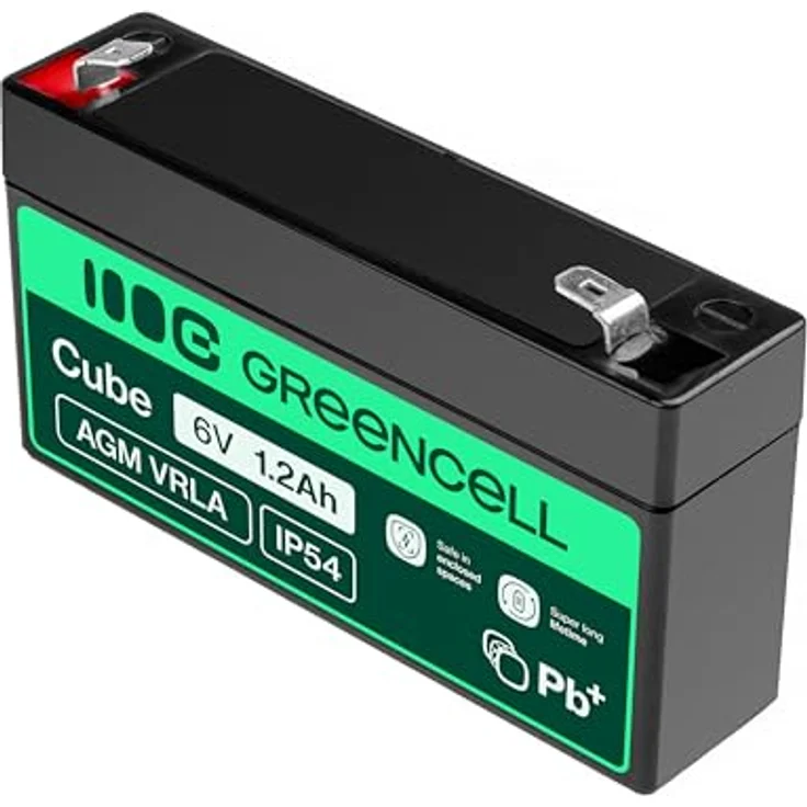 Green Cell® AGM 6V 1.2Ah Bleiakku, wartungsfreie VRLA Batterie für Elektro-Spielzeuge, Alarmsysteme und Medizintechnik, zyklenfest und vibrationsresistent – Bild 4