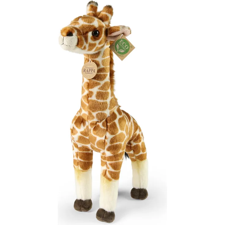 RAPPA Plüschgiraffe 42 cm, handgenäht, eco-friendly mit Füllung aus recycelten PET-Flaschen