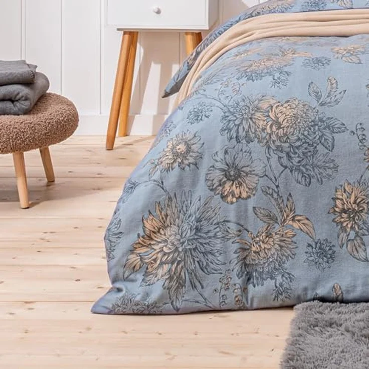 ESTELLA Feinflanell Bettwäsche Luserna rauch, Warme und superweiche Kuschelbettwäsche, 100% Baumwolle, Trocknerfest – Bild 4