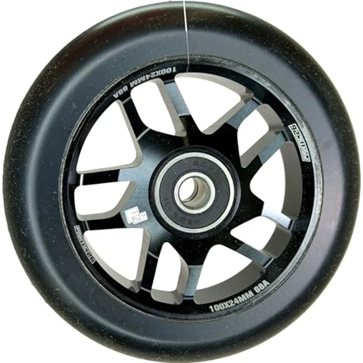 Fantic26 Stuntscooter Fantic26 Base, 100mm Rolle mit ABEC-11-Kugellagern, Aluminium 6061-T6, 208g, schwarz – Bild 1
