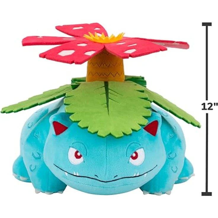 Pokémon Bisaflor PKW4498, 30 cm Plüschfigur aus super weichem Material, offizielles Produkt – Bild 4