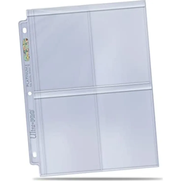 Ultra Pro 15848, 4-Pocket Secure Platinum Page für Toploader Display, 100 Seiten