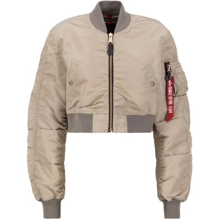 Alpha Industries Bomberjacke MA-1 Boxy Wmn für Frauen - Leichte Bomberjacke in Loose Fit, Nylon/Polyester, ohne Kapuze - Schwarz