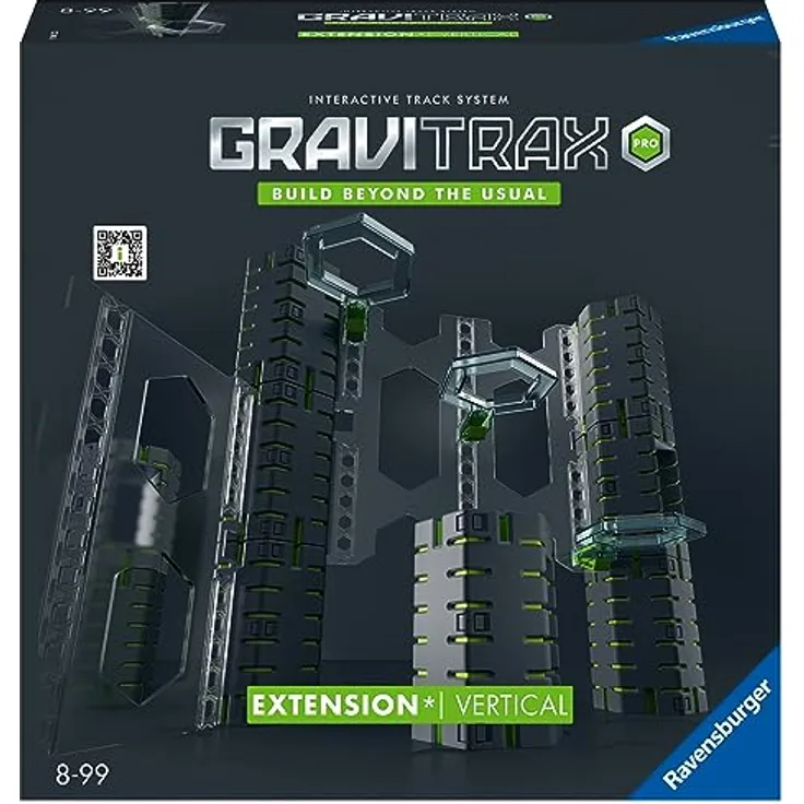 Ravensburger GraviTrax PRO Extension Vertical - Zubehör für das Kugelbahnsystem. Kombinierbar mit allen GraviTrax Produktlinien, Starter-Sets, Extensions & Elements, Konstruktionsspielzeug ab 8 Jahren