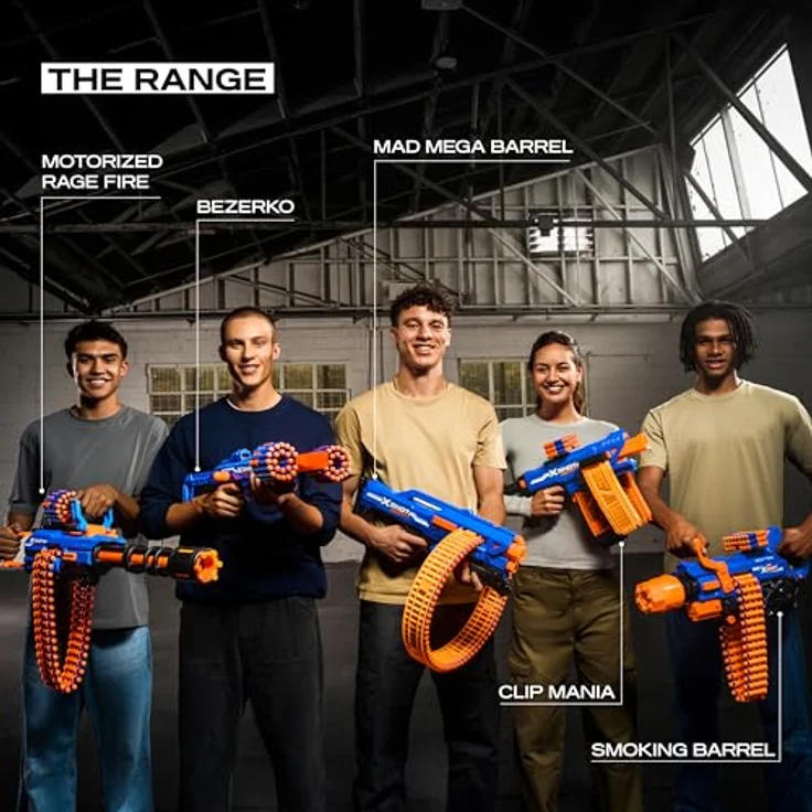 Zuru XSHOT Insanity Blaster Smoke N Barrel, Blaster mit Darts für Kinder ab 8 Jahren, robustes Design für Innen- und Außenbereich – Bild 3