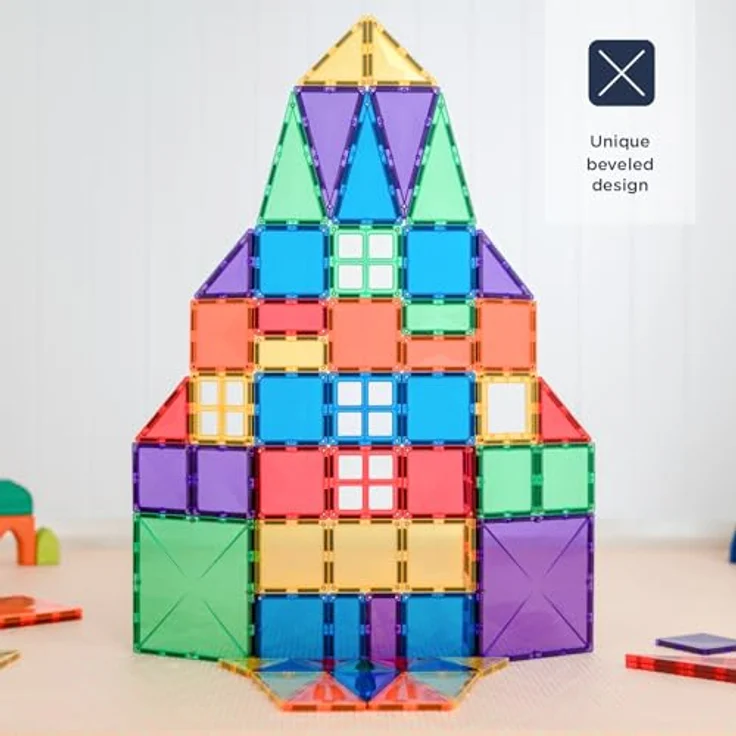 Connetix Magnetspielbausteine Rainbow Creative Pack, pädagogisches Lernspiel mit verstärkten Magneten (Open Play, 102 Teile), ab 3 Jahren – Bild 4