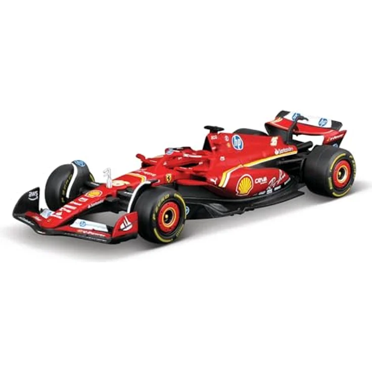 Maisto RC F1 Ferrari SF-24, ferngesteuertes Modellauto 1:41, 2.4 GHz, detailgetreue Nachbildung von Leclerc – Bild 1