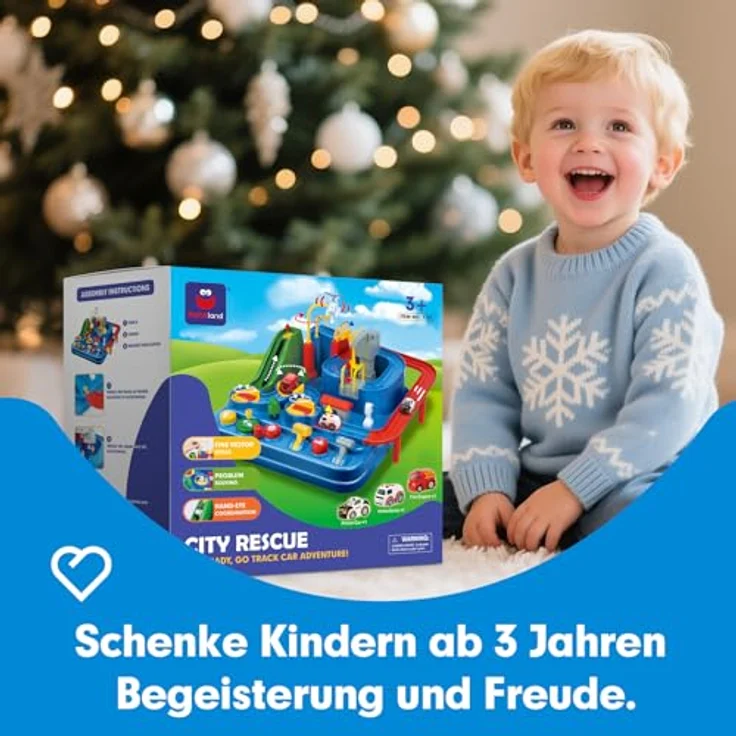 Auto Spielzeug ab 3 4 5 6 Jahre - Track Cars Spielzeug Autobahn Kinder für Kinder Jungen Mädchen über 3 Jahre, Abenteuer Autopark für Geschenk – Bild 11