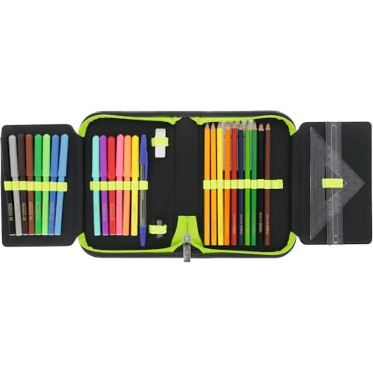 Herlitz Schulmäppchen ausklappbar mit Ausrüstung 31tlg. | für Jungen Wild Life, multicoloured, Zerlegt mit Zubehör – Bild 4