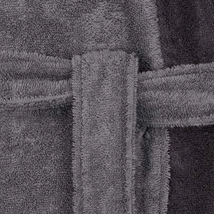 Bugatti Kapuzen-Bademantel Stefano, Herren, 100% SUPERSOFT-Baumwolle, graphit, sportlicher Schnitt – Bild 5