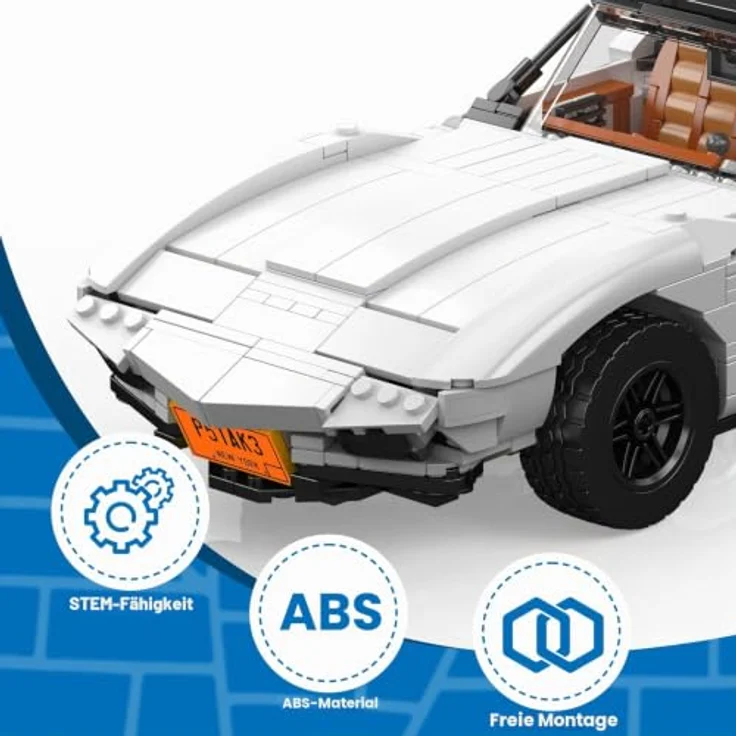 Mould King 10198 Technik Speed Champion, Supersportwagen Bausteine Set mit 1347 Teilen, Maßstab gerechtes Modellauto für Erwachsene, kompatibel mit anderen Bausteinmarken – Bild 3