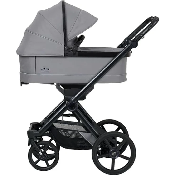 Hartan Kinderwagenset IVY GTR Outdoor, Grau, 3-teilig, mit Liegewanne, höhenverstellbarem Schiebergriff, Federung und 5-Punkte-Gurt – Bild 7