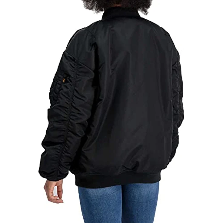 Alpha Industries Bomberjacke Alpha Industries Women - Bomber Jackets MA-1 Core Wmn, Flight-Nylon, wasserabweisend, übergroße Passform, Navy – Bild 3
