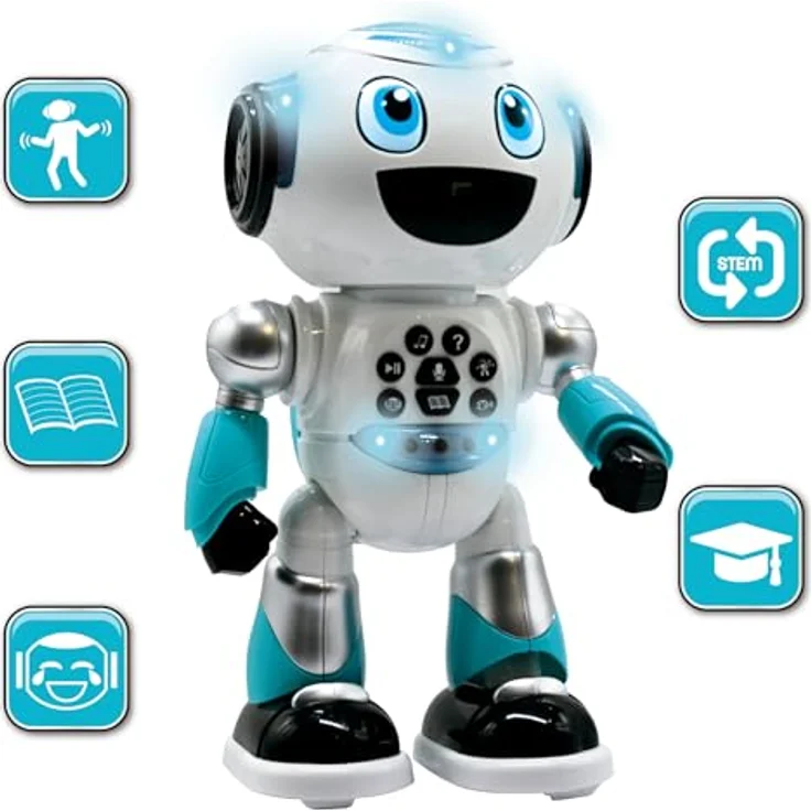 Lexibook Powerman Advance ROB28FR, Ferngesteuerter Roboter mit Programmierfunktion, interaktivem Lernen, Musik- und Tanzfunktion, Geschichten erzählen, Gestensteuerung – Bild 2