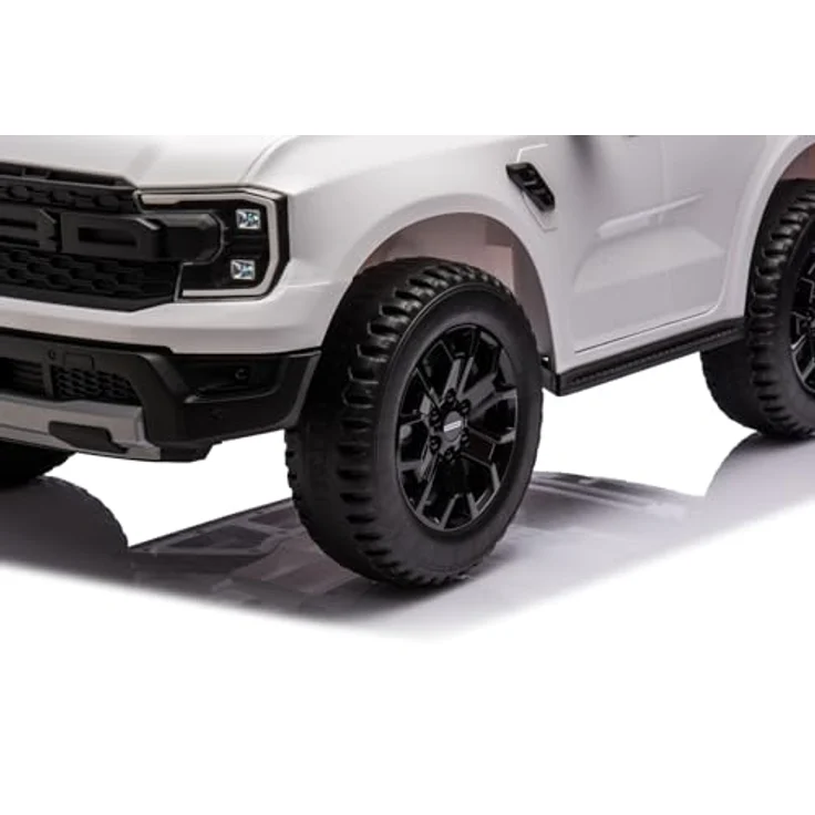 Sun Baby Ford Raptor Kinder Elektroauto, SUV Kinderfahrzeug mit 12V Akku, Fernbedienung, MP3 Sound und LED, weiß, für Kinder ab 3 Jahren – Bild 3